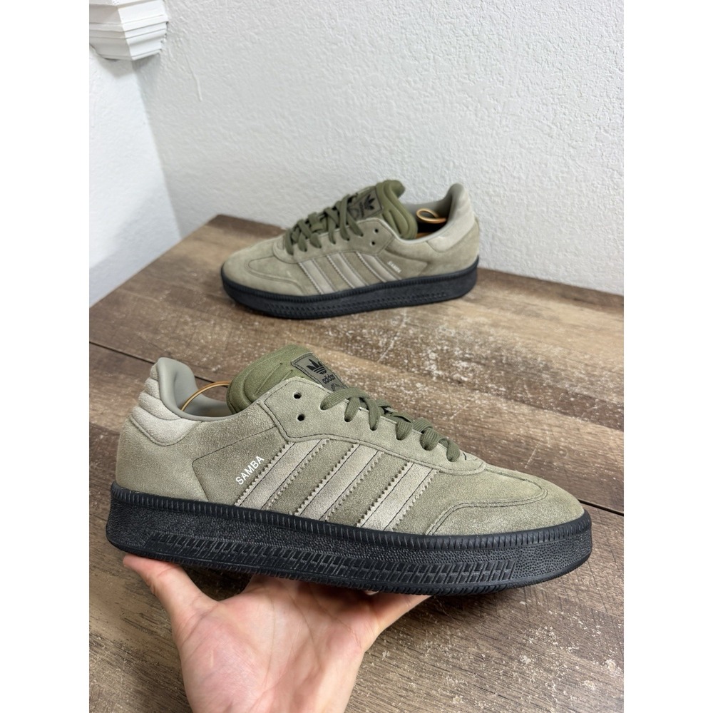adidas Samba XLG Olive Strata Suede Sneakers Men's Size 11.5 ID3913 Shoes